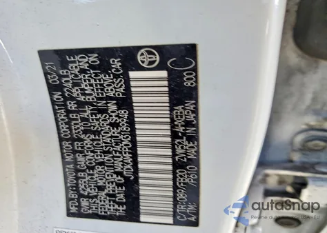 2021 Toyota Prius Prime Le из США, поврежденный, VIN JTDKAMFP0M3189948